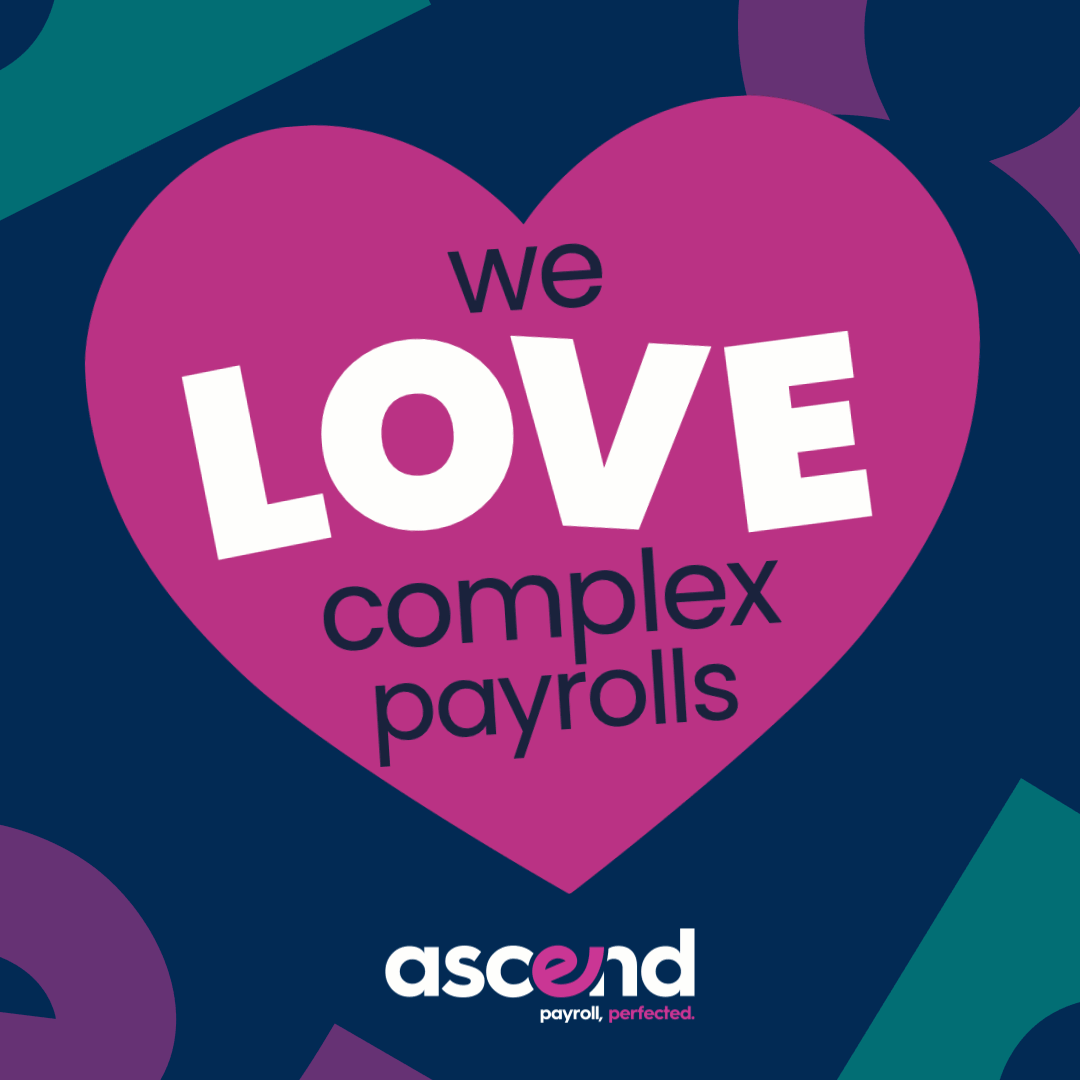 Ascend Payroll animated Valentines' Day post with a pumpin g heart.