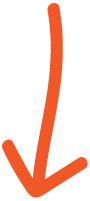 Hand Drawn Down Arrow in Sourcefour Orange