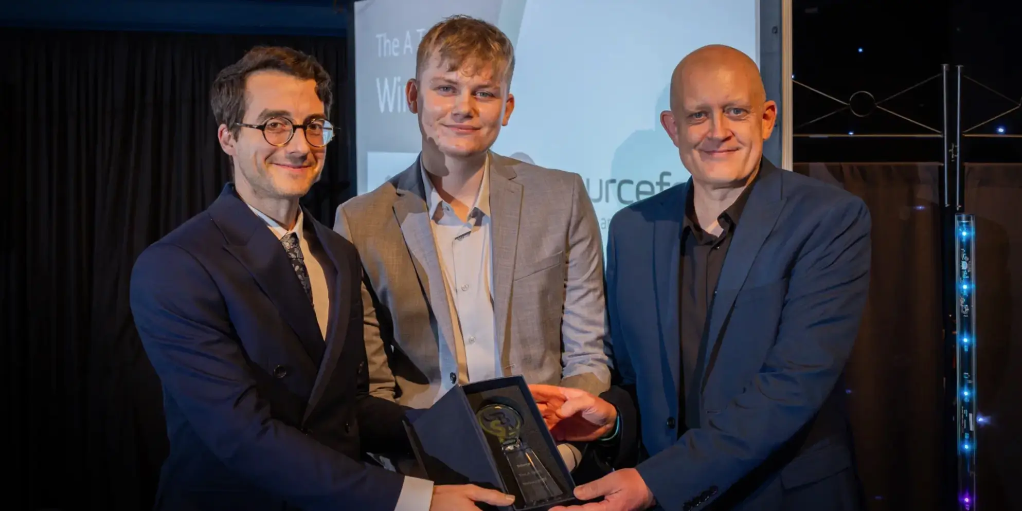 Robert Pritchd, Jack Pritchard and Paul Tofton at the E-Factor Great Big Small Business Awards