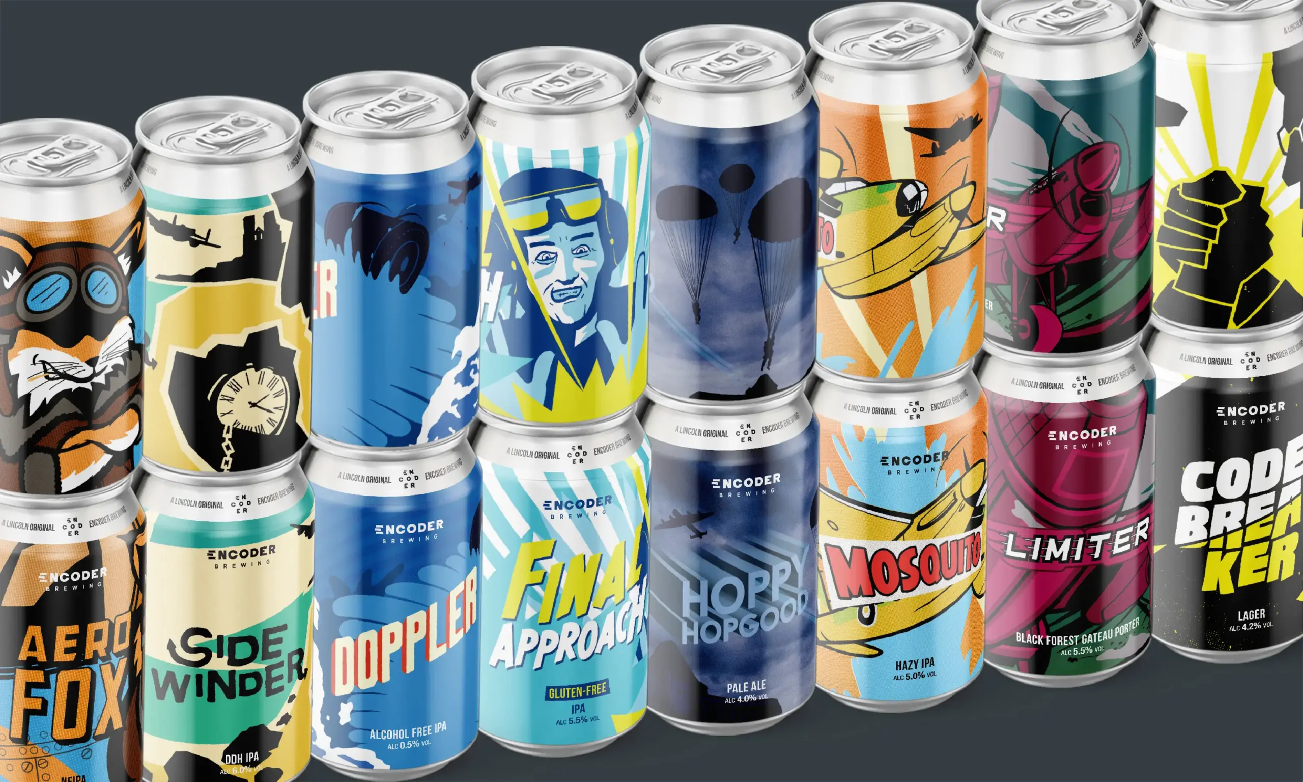 Encoder Brewing Beer Can Artwork designed by Kirk Arnold, Sourcefour's Creative Director